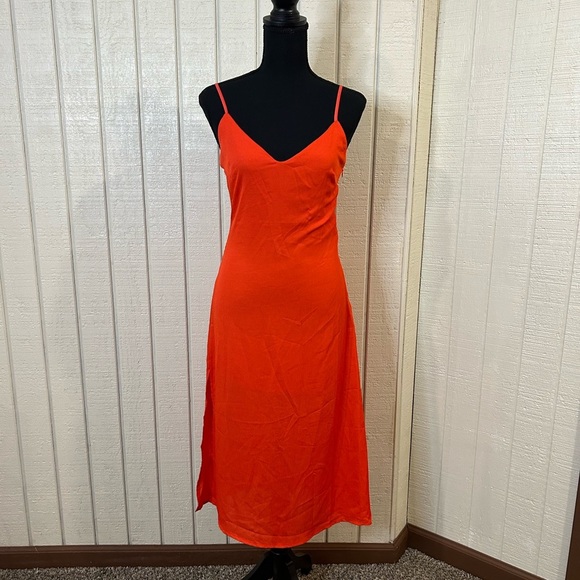 Lulu’s Perfect For You Coral Red Midi Column Dress, size XS. NWT. - Picture 2 of 7
